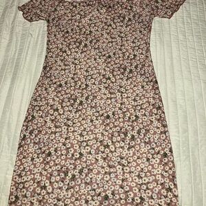 SHEIN Pink Floral Mini Dress